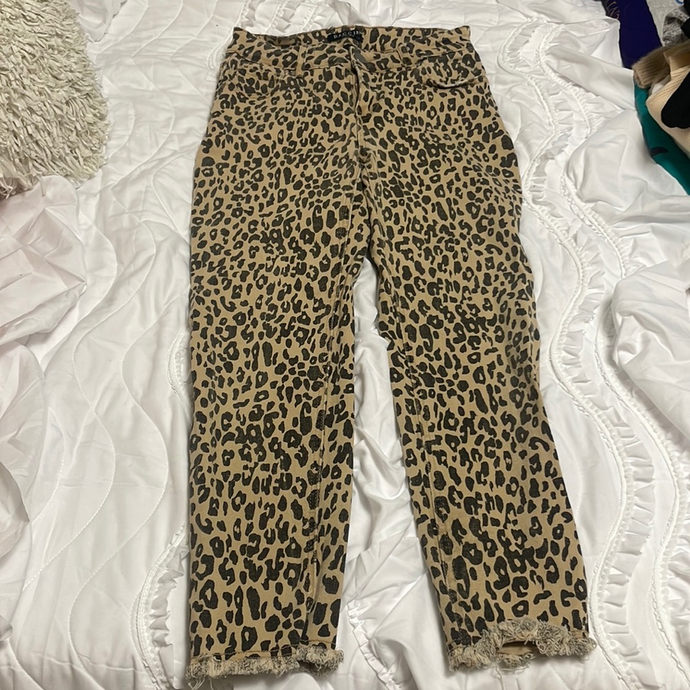Cheetah patterned jeans